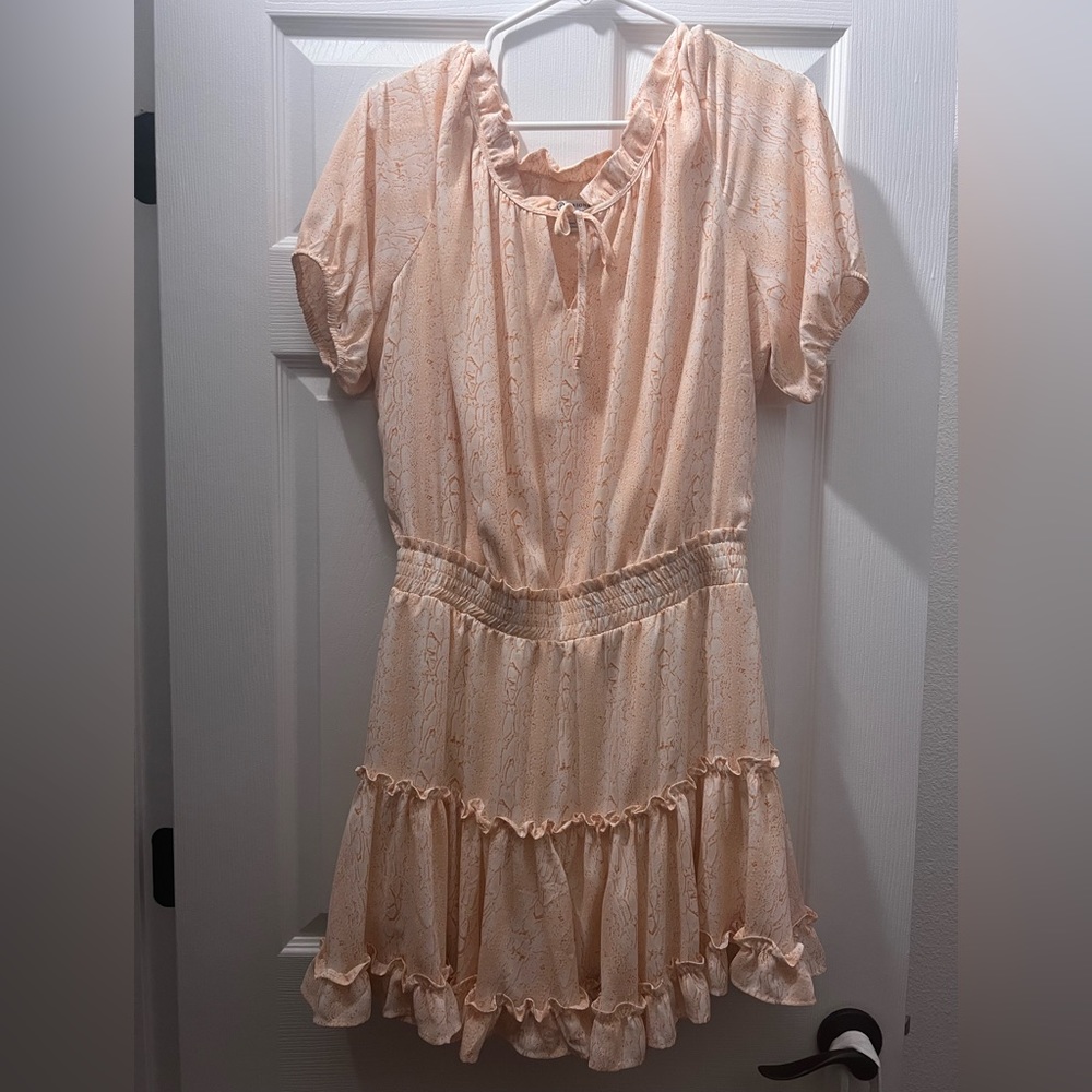 Peach mini summer dress